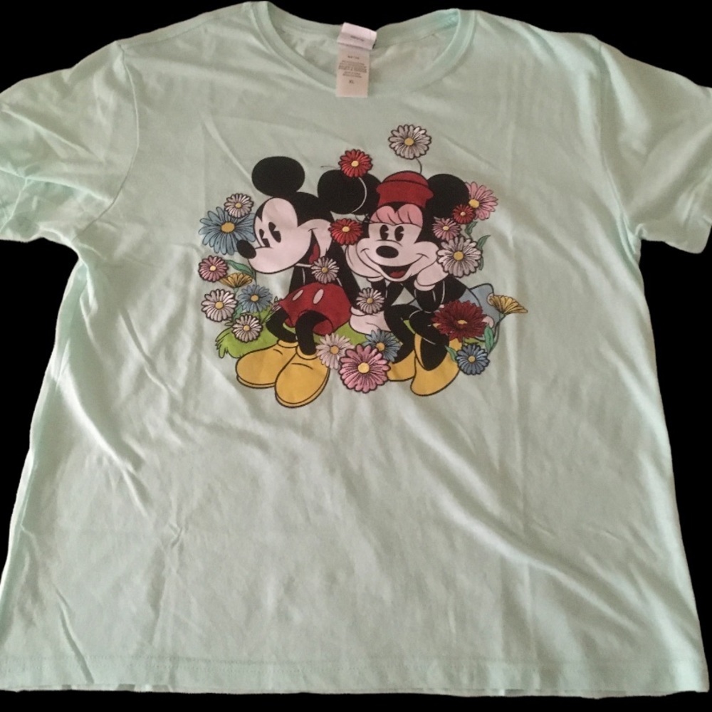 🆕 Freeze New York Green Mickey and Minnie T-Shirt, XL